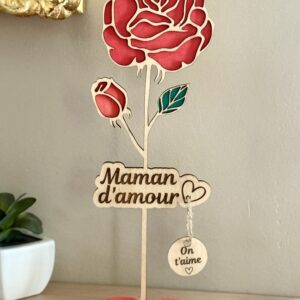 Rose en bois Personnalisée