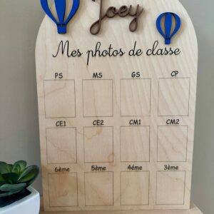 Tableau « Mes photos de classe » Montgolfières