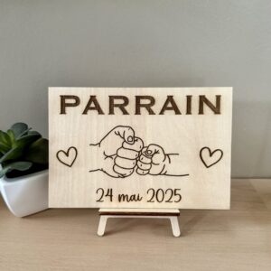 Plaque personnalisée PARRAIN / MARRAINE