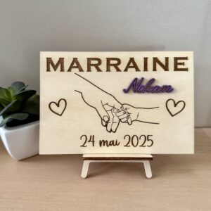 Plaque personnalisée PARRAIN / MARRAINE